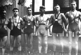 Kurt Stckel 1938 mit Walter Rie, Rudolf Viertel u.a. - [KLICK zum Vergrern!]