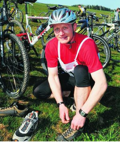 Silvio Krauß nahm am Cross-Duathlon in Thalheim teil.