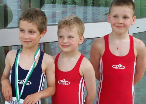Die Thalheimer Teilnehmer in Hoyerswerda: Nick Kostelnik, Luca Schneider und Willy Kirchner. (Klicken zum Vergrößern)