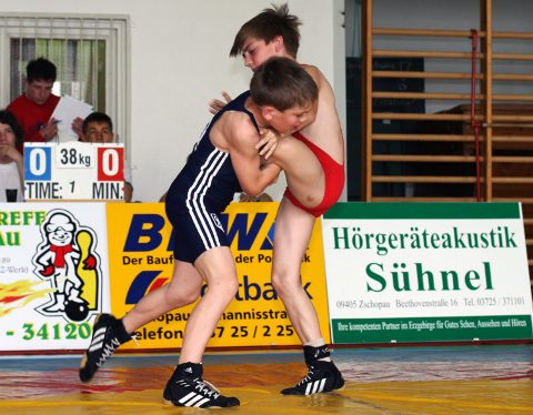 Karl Uhlig auf seinem Weg zum Sieg in der 38-kg-Klasse der Jugend D. (Klicken zum Vergr��ern)