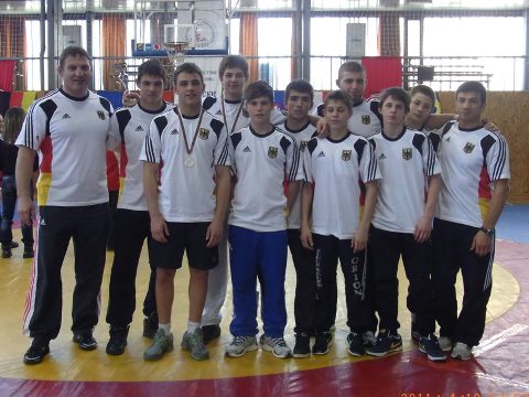 Das DRB-Team mit Trainer Sven Thiele in Bulgarien