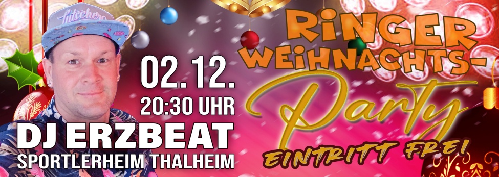 Plakat Weihnachtsfeier ErzBeat  header